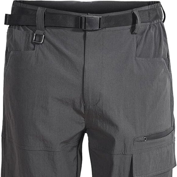 Unbranded Men's Size XL Nylon/Spandex Grey Tactical Cargo Hiking Shorts - Picture 1 of 5